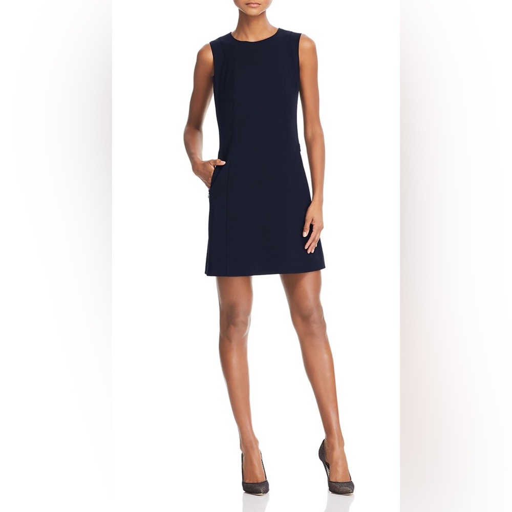 Theory Helania Shift Dress Size 4 Dark Navy